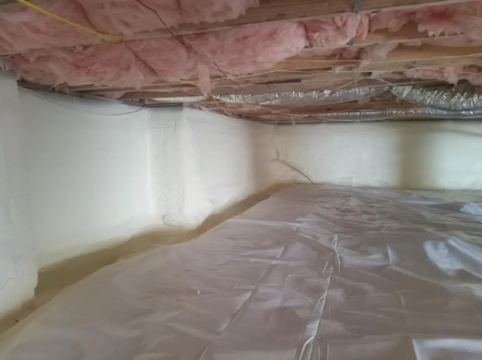 Crawl space encapsulation with closed-cell spray foam for Attic Insulation in Oakdale
